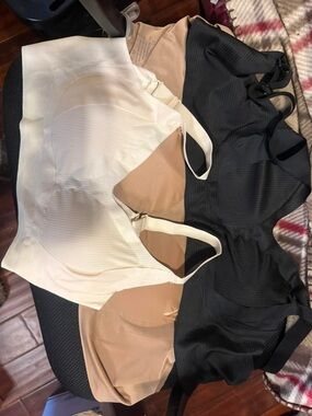 Seamless Bralette Trio - Ivory, Nude, Black